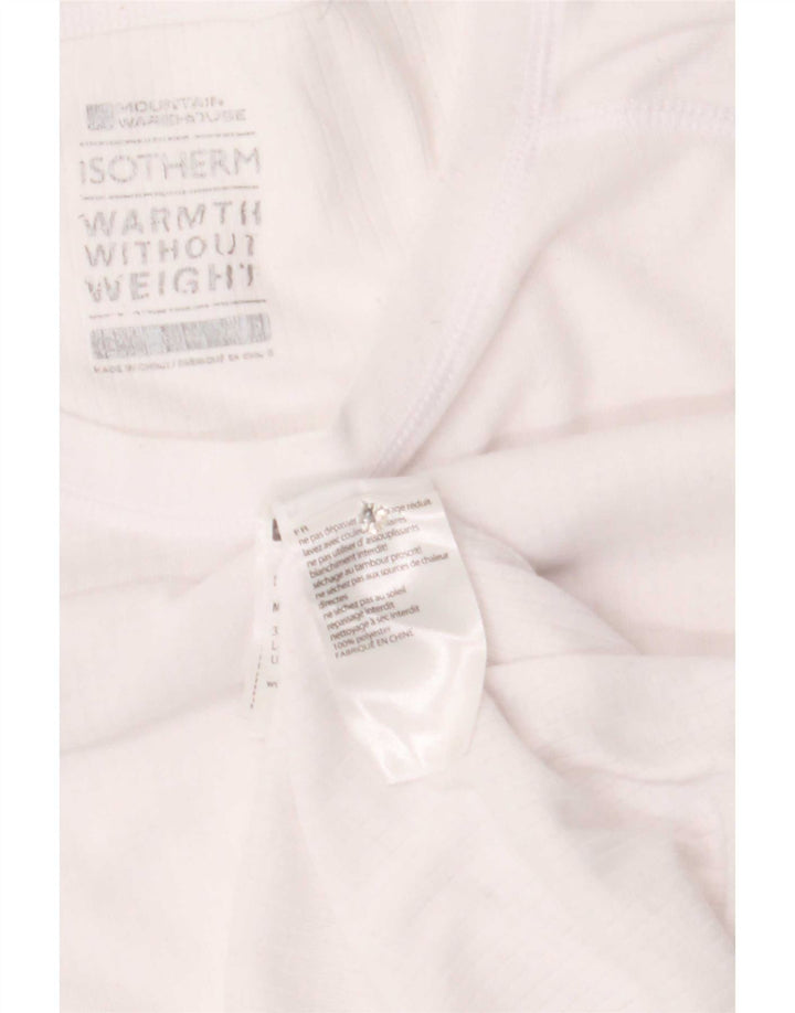 Mountain Warehouse Top da donna a manica lunga UK 16 Large Bianco Poliestere