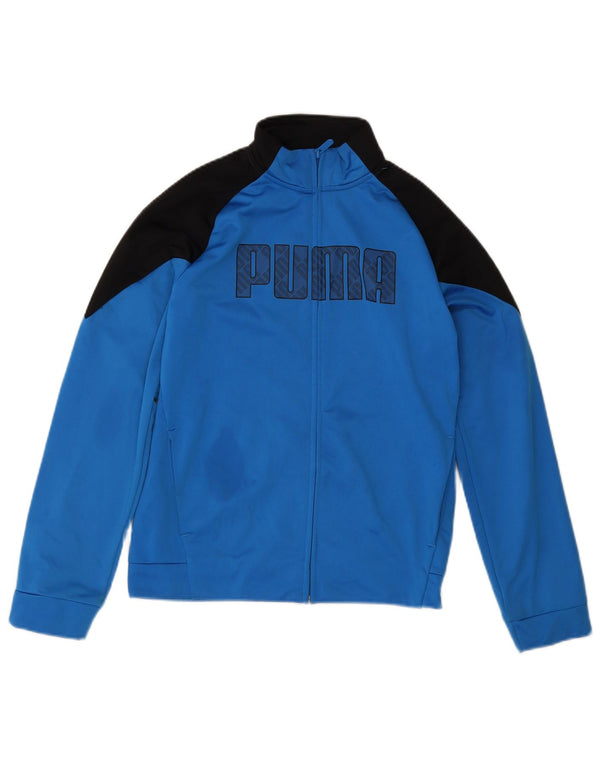 Giacca da tuta grafica da ragazzo Puma 13-14 anni Blu Colourblock