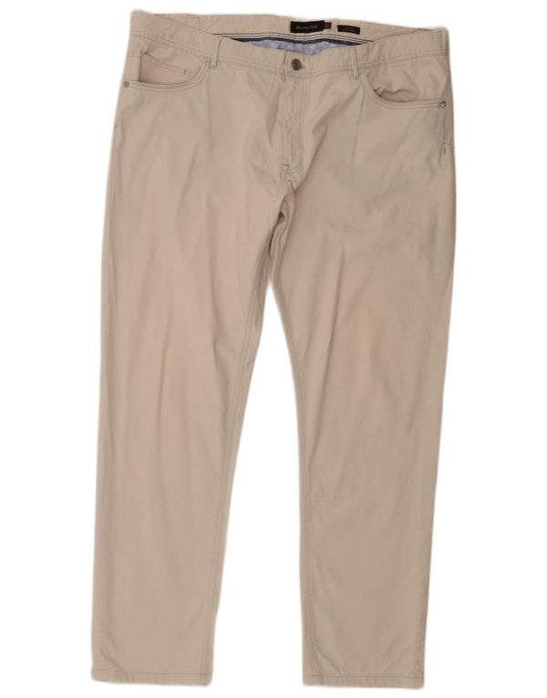 Pantaloni casual slim fit da uomo Massimo Dutti EU 50 2XL W40 L31 Beige
