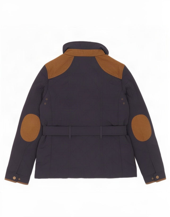 Giacca trapuntata da donna Zara UK 18 XL Blu navy color block