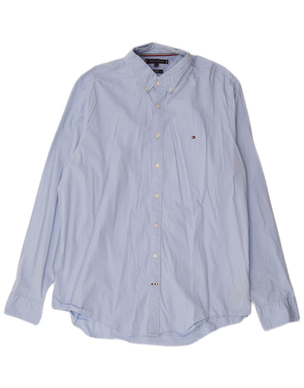 Camicia slim fit da uomo Tommy Hilfiger 2XL cotone blu