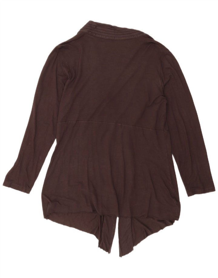Maglione cardigan aperto da donna M&Co UK 18 XL viscosa marrone