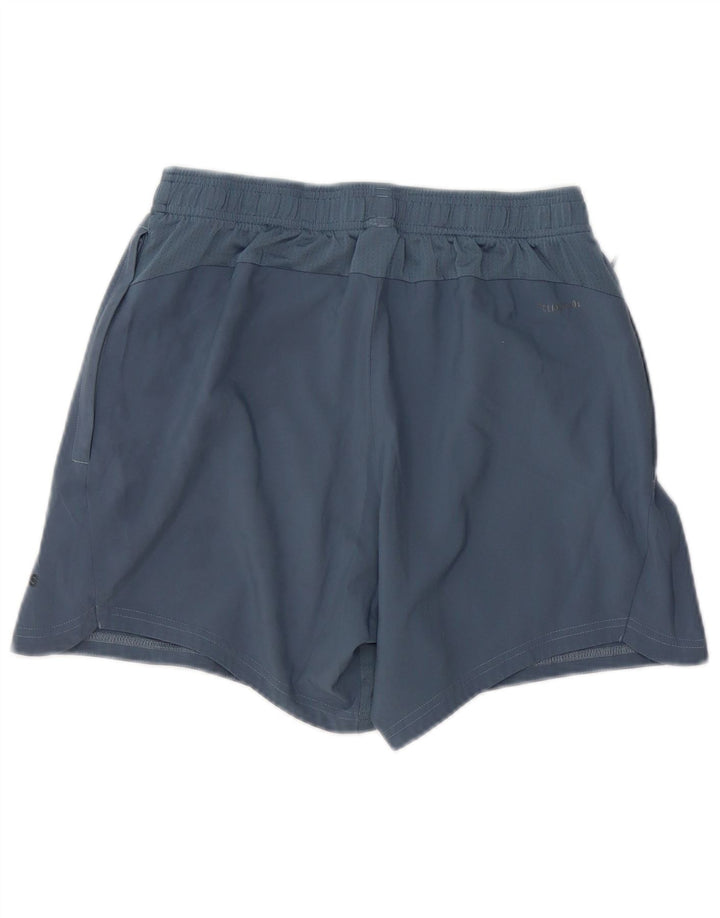 Pantaloncini sportivi Adidas da donna UK 12 poliestere blu medio