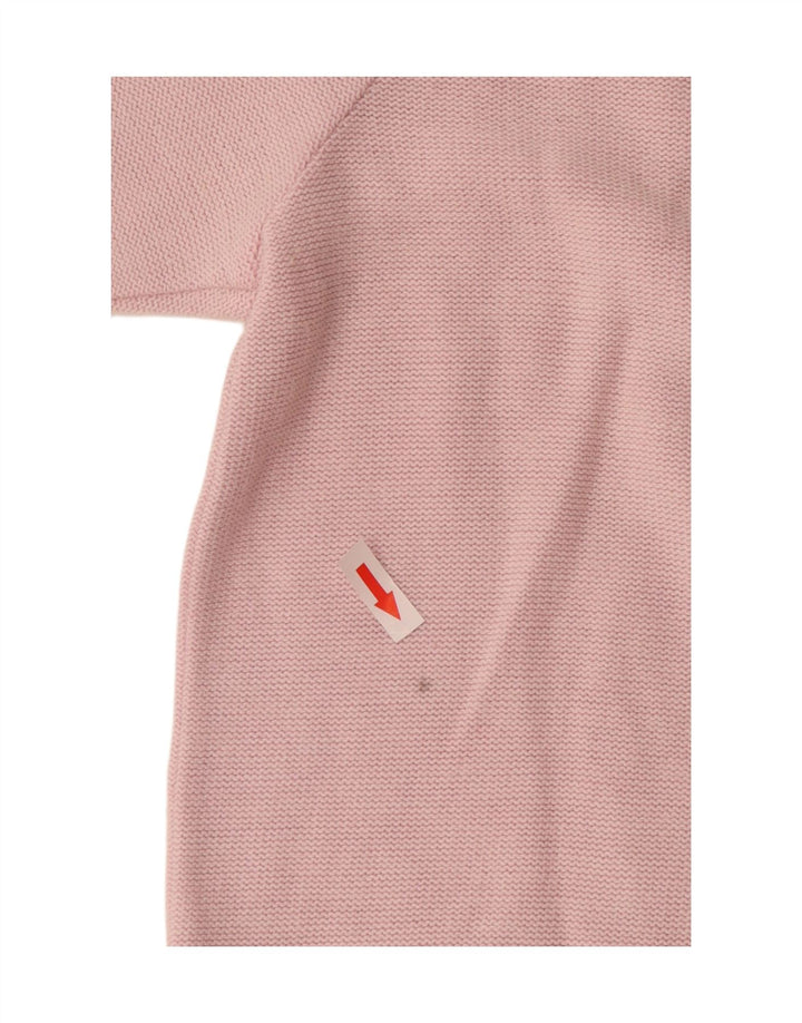 Maglione maglione girocollo da donna vintage IT 44 rosa medio floreale