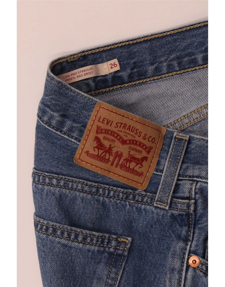 Levi's Jeans dritti da donna W26 L30 Blu Cotone