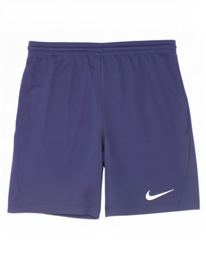 Pantaloncini sportivi Nike da ragazzo Dri Fit 10-11 anni medio blu navy poliestere