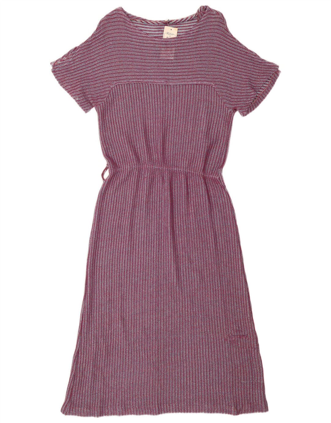 Abito a trapezio vintage da donna IT 46 a righe grandi viola