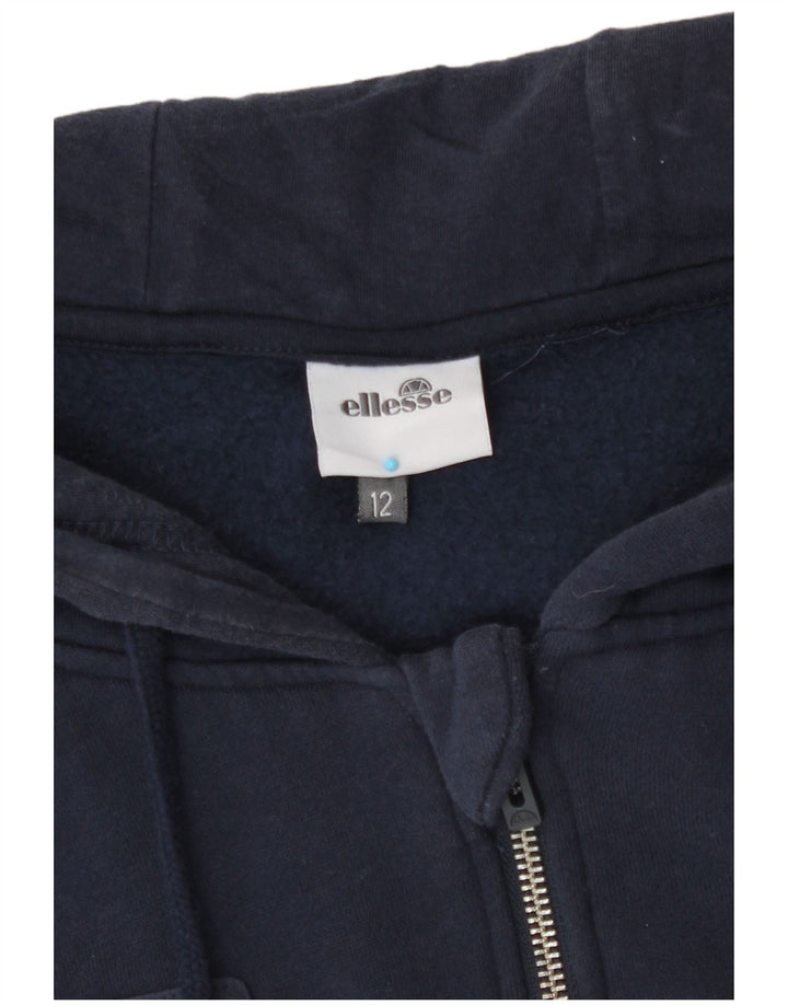 Maglione con cappuccio e zip da donna Ellesse UK 12 Medium Navy Blue Colourblock