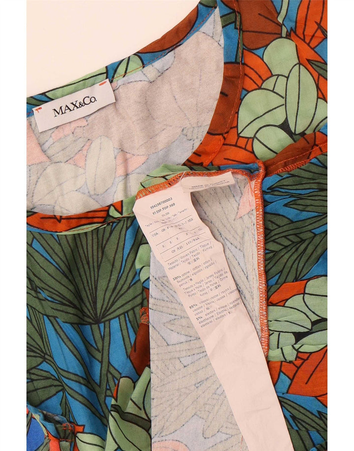 Max & Co. Camicetta senza maniche da donna UK 10 Piccolo floreale multicolore
