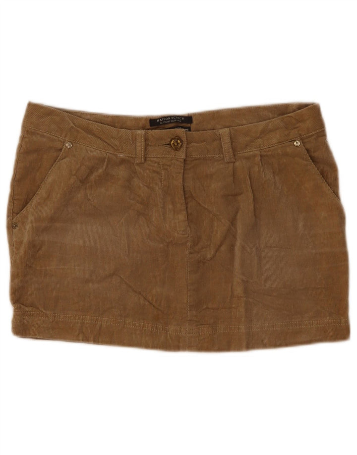 Minigonna in velluto a coste da donna Maison Scotch W34 grande marrone