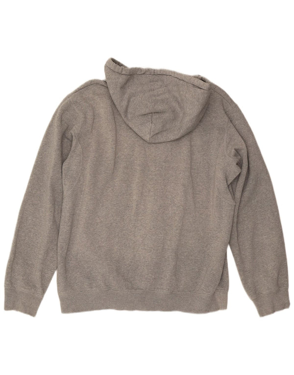 Felpa con cappuccio da uomo NIKE UK 42/44 grande cotone chiazzato grigio