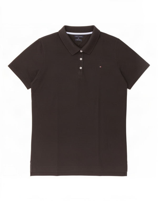 Polo da donna con vestibilità classica Tommy Hilfiger UK 20 2XL Nera