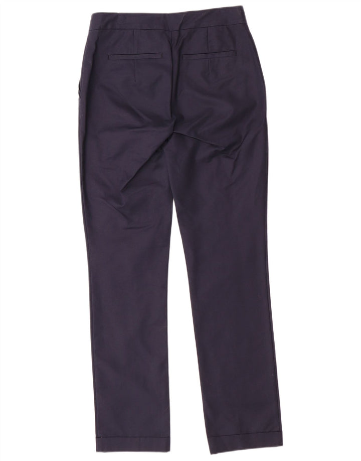 Pantaloni chino dritti da donna ZARA EU 34 2XS W24 L28 Blu navy