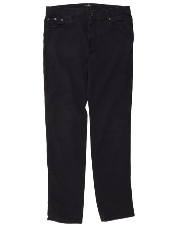 Pantaloni casual dritti da uomo Hackett W34 L34 cotone blu navy