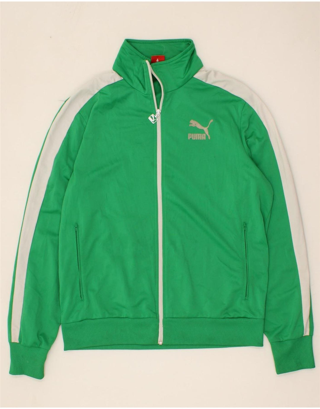 Giacca da ginnastica da uomo PUMA grande verde in poliestere