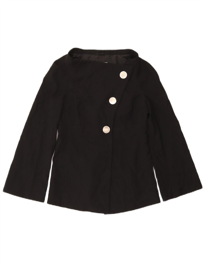 Giacca blazer a 3 bottoni da donna Emporio Armani UK 4 XS nera