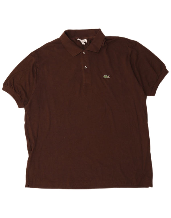 Lacoste Mens Classic Fit Polo Shirt Size 7 2XL Brown Cotton