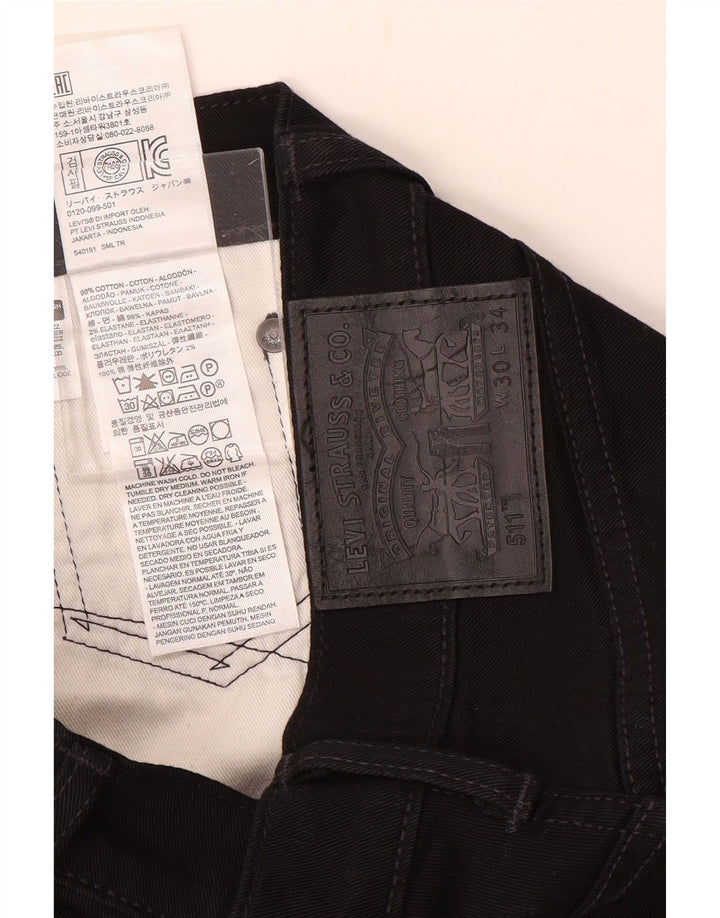 LEVI'S Jeans 511 slim da uomo W30 L34 cotone nero