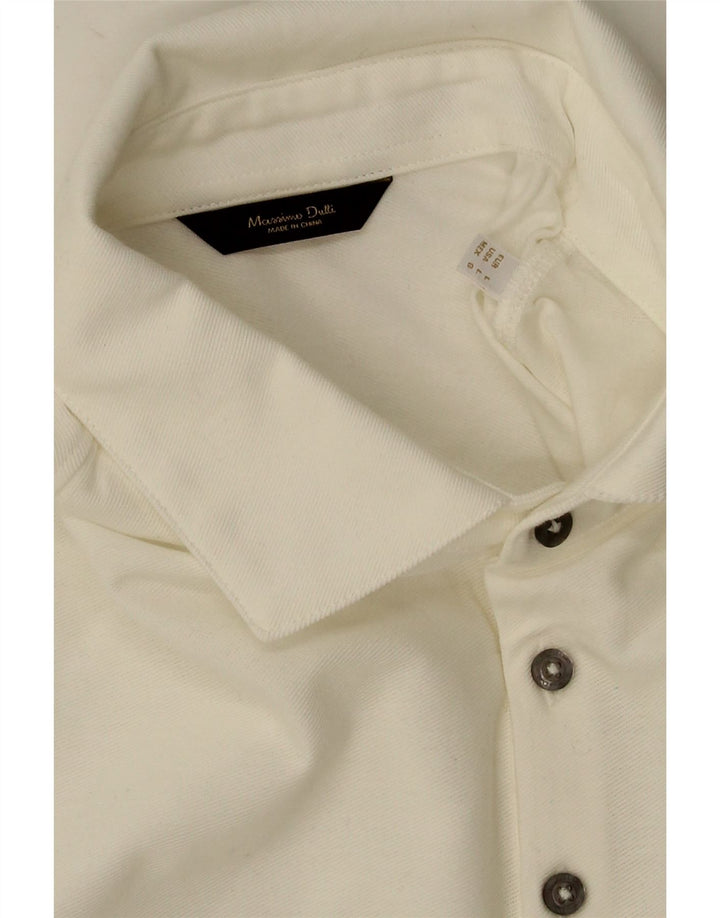 Polo Uomo Massimo Dutti Grande Cotone Bianco