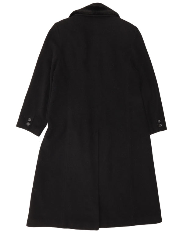 St. Bernard Womens Double Breasted Coat UK 14 Large Black Wool