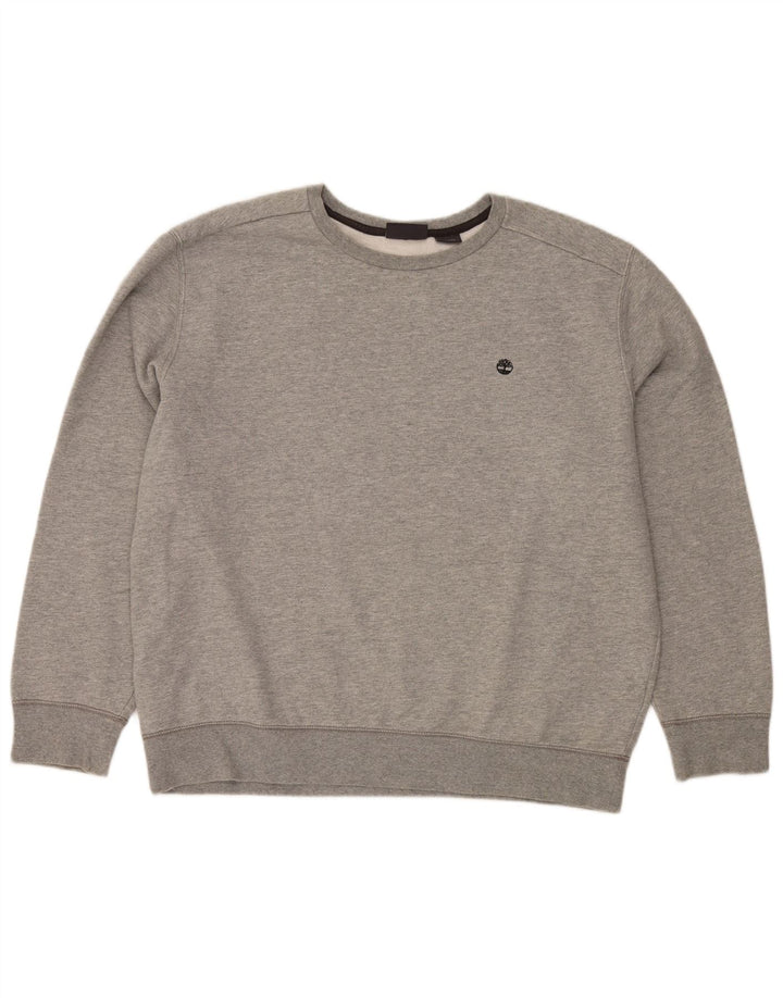 Timberland Felpa da uomo Maglione 2XL Cotone chiazzato grigio