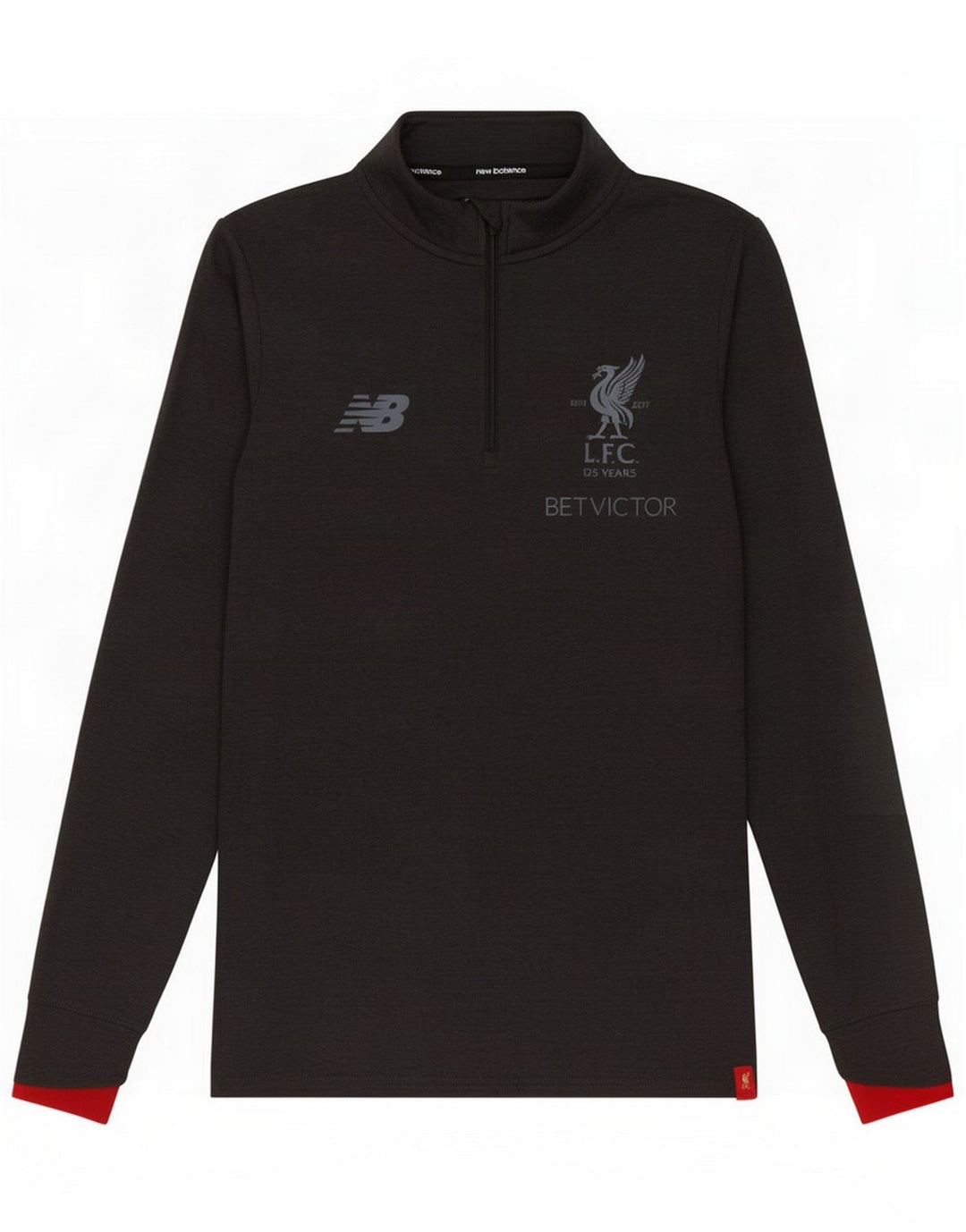 New Balance Uomo Liverpool Graphic Pullover Tuta Top Piccola Grigia