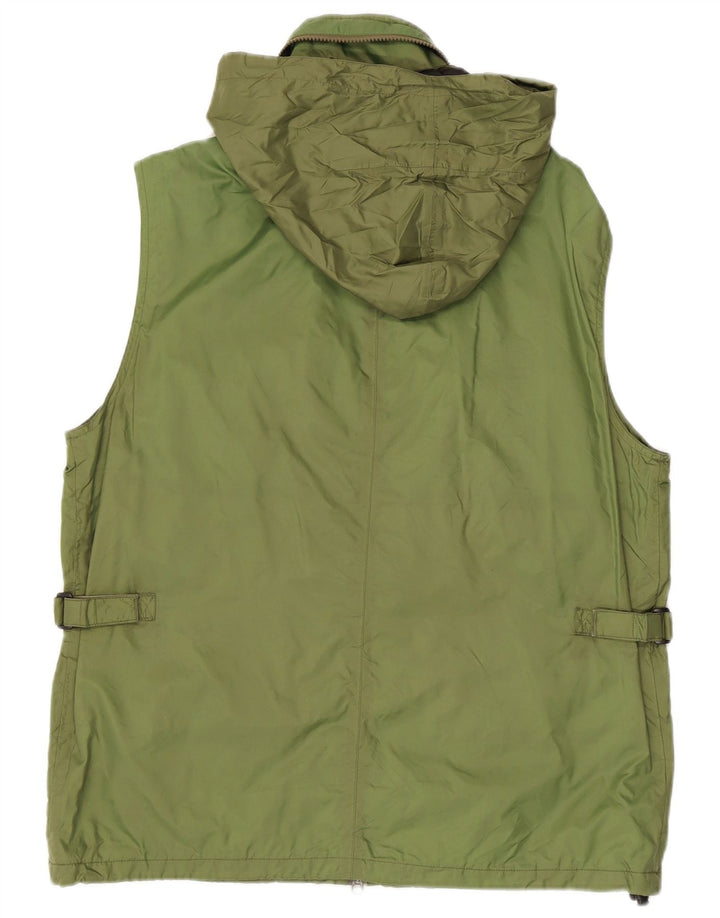 ALBERTO ASPESI Gilet da uomo con cappuccio UK 42 XL Nylon verde