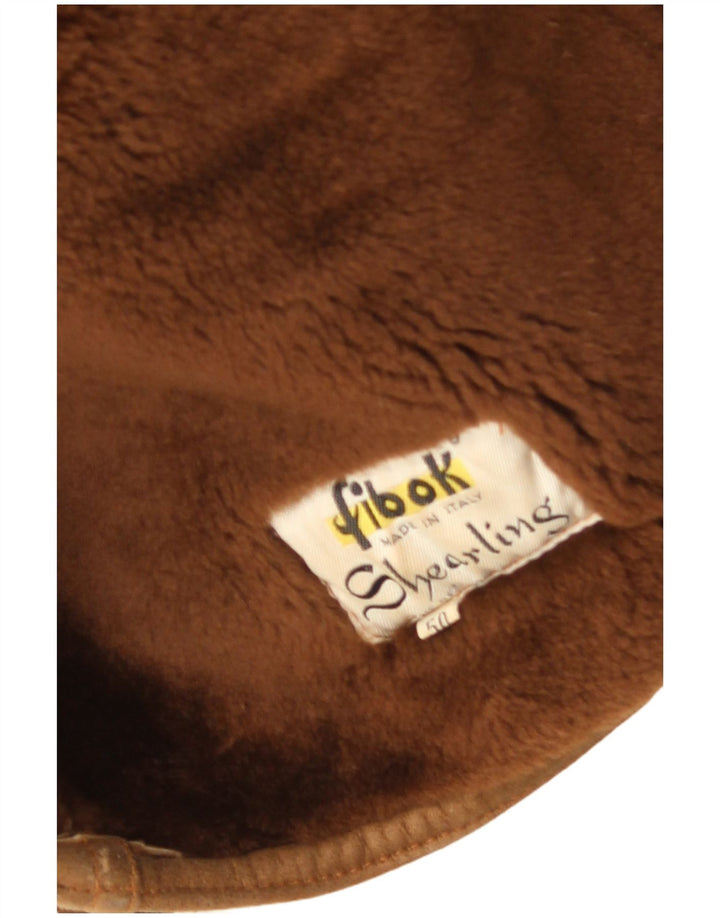 Giacca in shearling oversize da donna Fibok IT 50 XL Shearling marrone