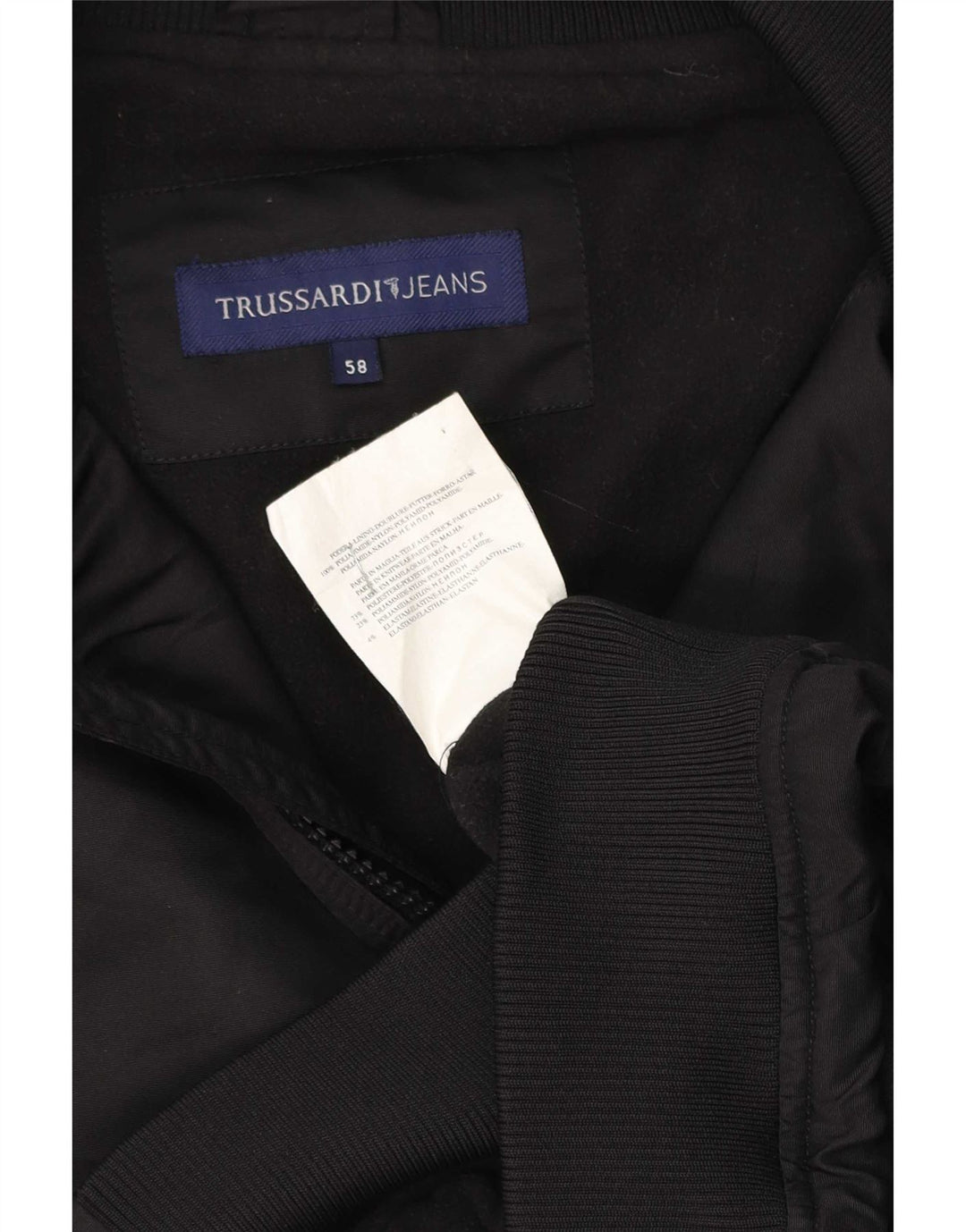 Giubbotto Bomber Uomo Trussardi Jeans IT 58 4XL Nero Poliestere