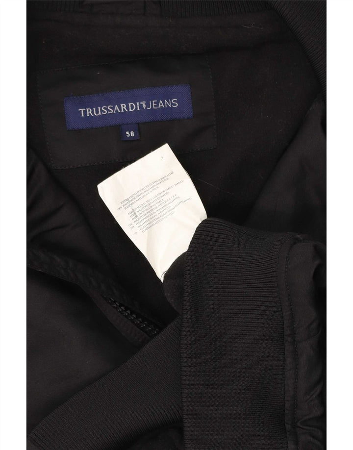 Giubbotto Bomber Uomo Trussardi Jeans IT 58 4XL Nero Poliestere