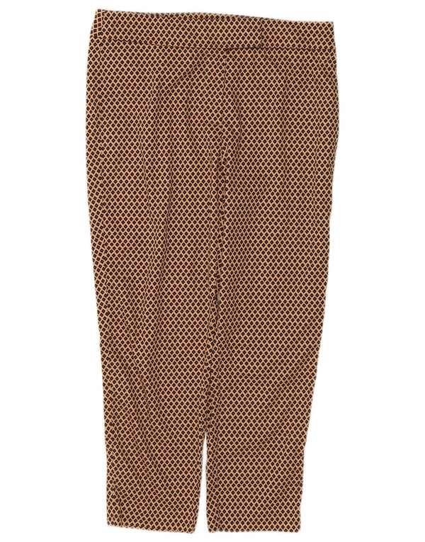 Pantaloni corti da donna Marks & Spencer UK 10 Small W32 L24 Marrone geometrico