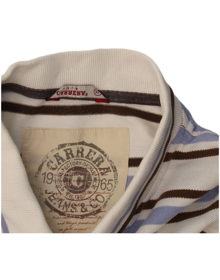 Polo Carrera da uomo XL a righe multicolore