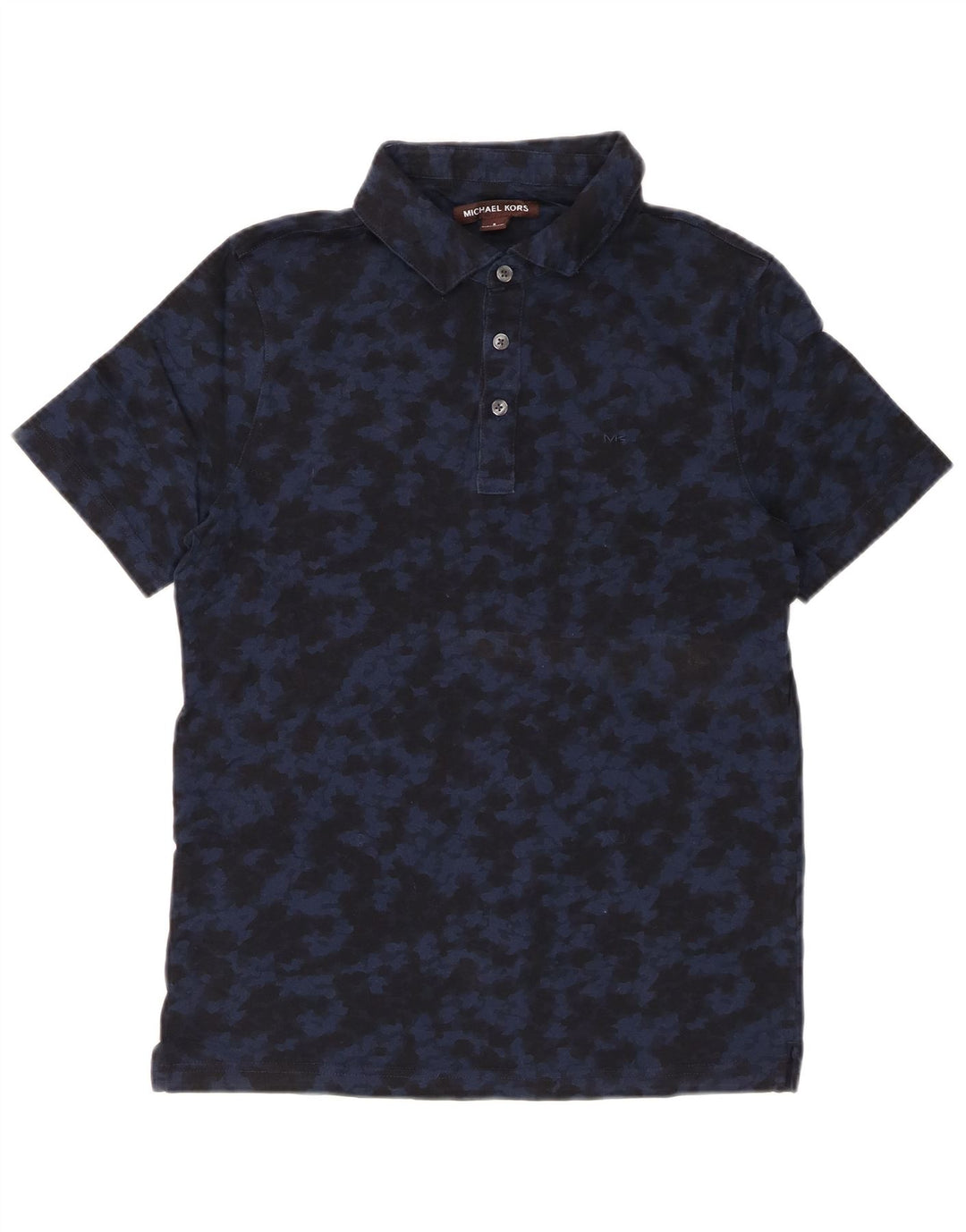 Polo da uomo MICHAEL KORS piccola in cotone mimetico blu navy