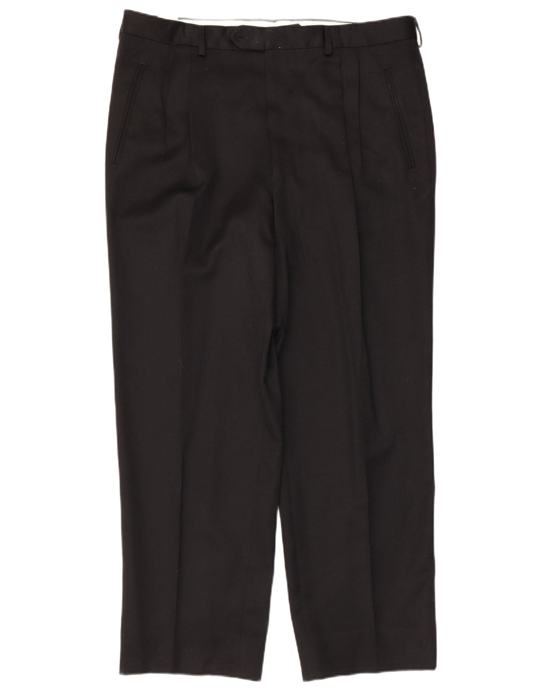 Pantaloni da abito da uomo con pegging Daniel Hechter IT 56 3XL W38 L28 Lana nera