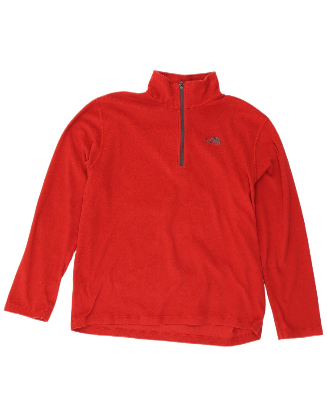 THE NORTH FACE Maglione in pile da uomo con zip e collo grande poliestere rosso