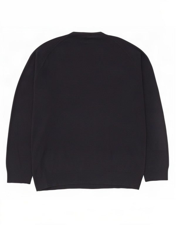 Maglione da uomo con scollo a V blu Harbour Marks & Spencer 2XL acrilico blu scuro