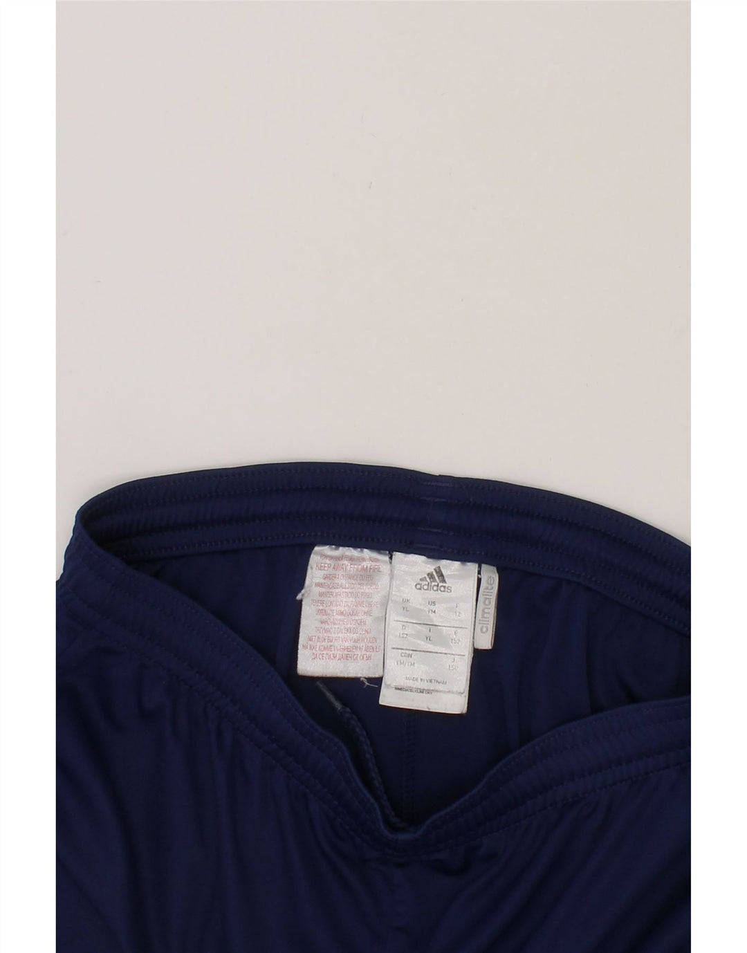 ADIDAS Boys Climalite Sport Shorts 11-12 Years Large  Navy Blue Polyester Vintage Adidas and Second-Hand Adidas from Messina Hembry 
