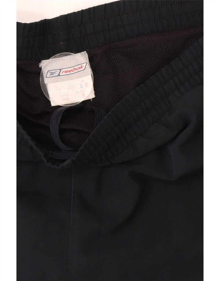 Pantaloncini sportivi Reebok da uomo di grandi dimensioni in poliestere blu navy
