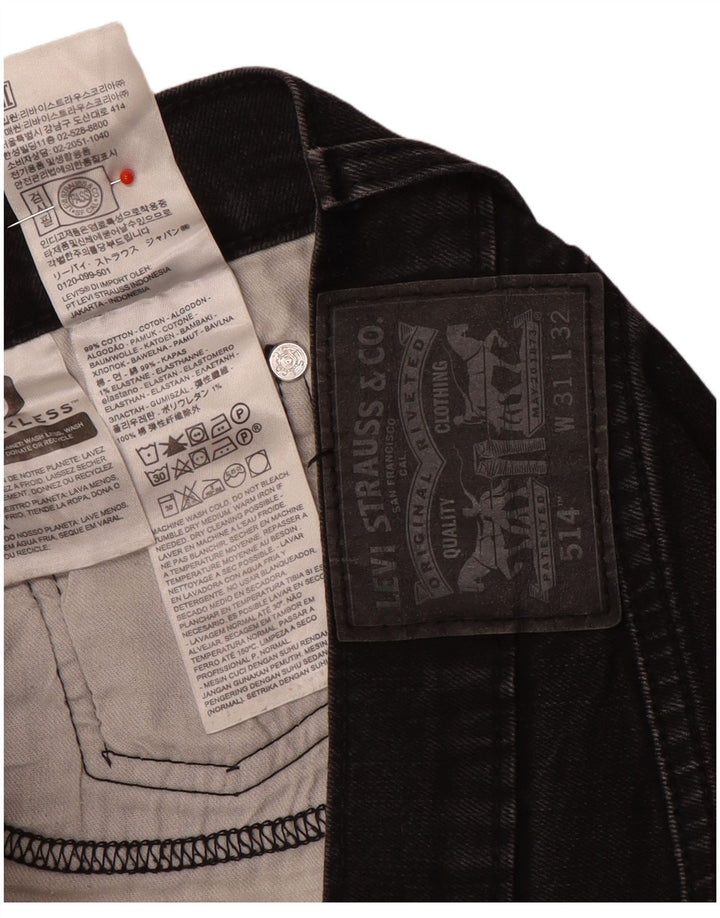 Levi's Uomo 514 Jeans dritti W31 L32 Cotone Nero