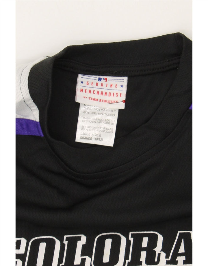 GENUINE MERCHANDISE Boys Graphic T-Shirt Top 10-11 Years Large Black Vintage Genuine Merchandise and Second-Hand Genuine Merchandise from Messina Hembry 