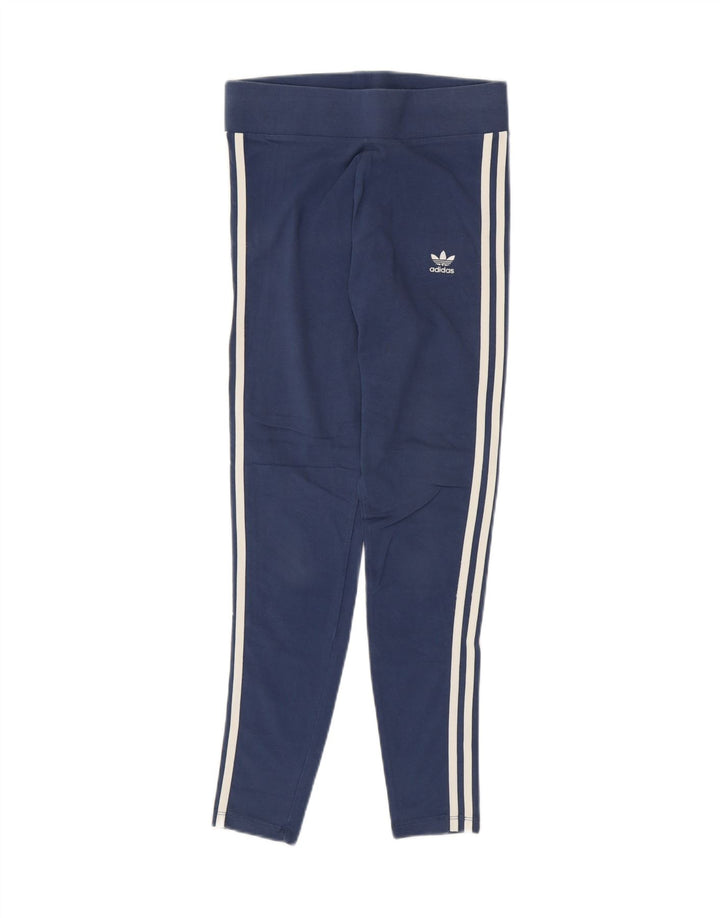 Leggings da donna ADIDAS UK 12 cotone blu navy medio