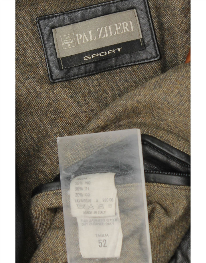 Pal Zileri Cappotto in Pelle da Uomo IT 52 XL Pelle Nera