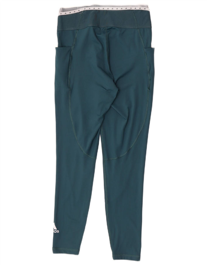 Leggings grafici da donna Adidas UK 12/14 Poliestere color block verde medio