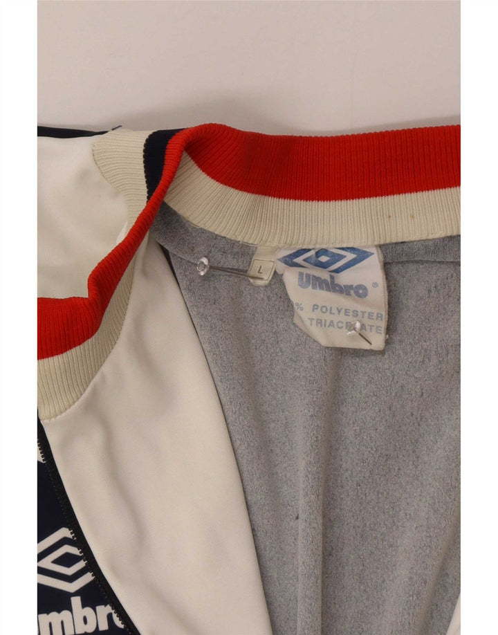 Giacca da tuta da uomo Umbro Cagliari 1990-1991 grande blu navy