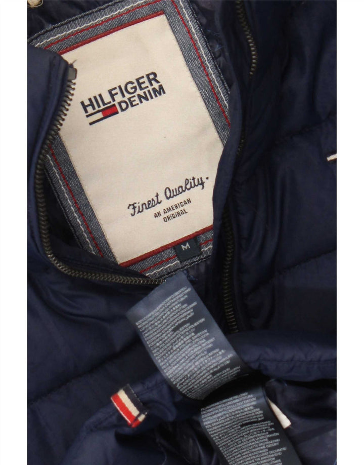 Giacca imbottita da donna Tommy Hilfiger UK 14 poliestere medio blu navy
