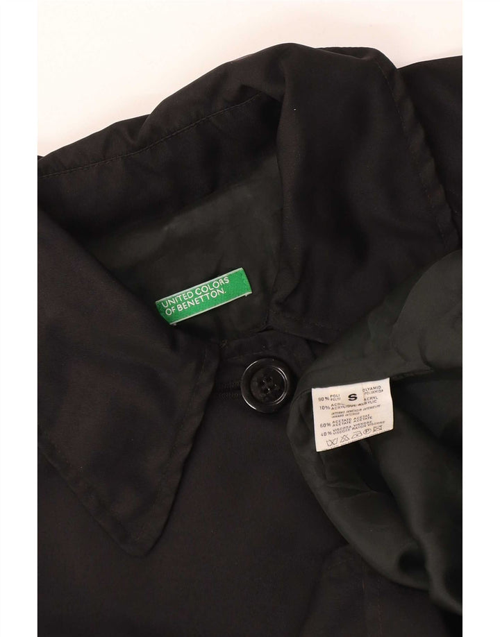 Cappotto oversize da donna Benetton UK 10 Small Nero in poliammide