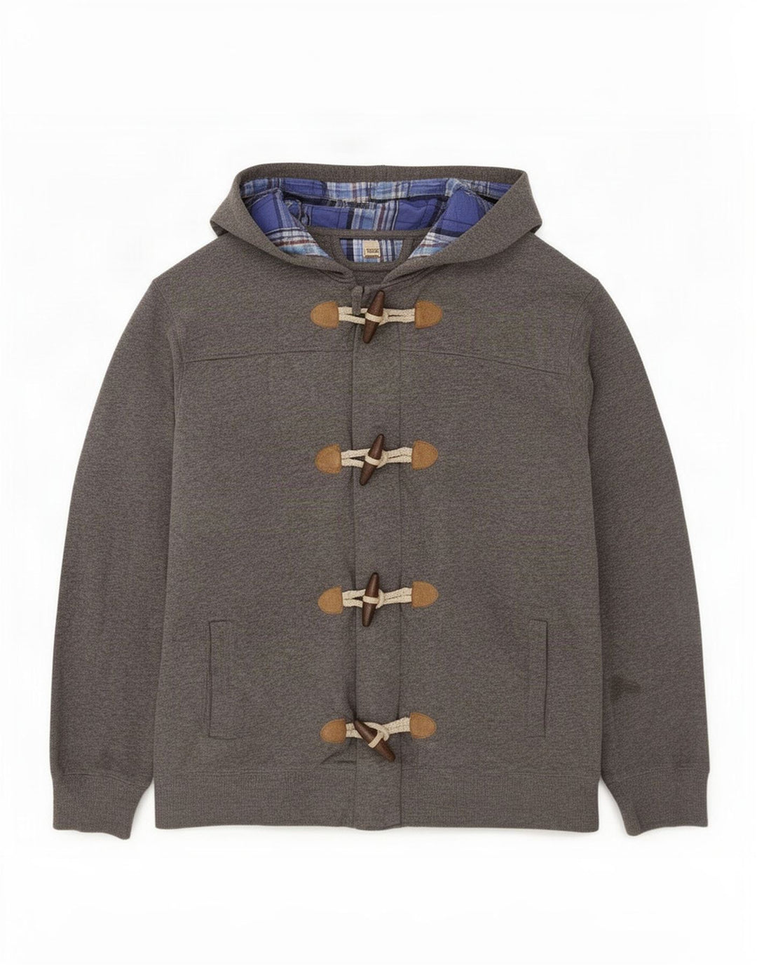 Maglione con cappuccio e zip da uomo Massimo Dutti grande grigio
