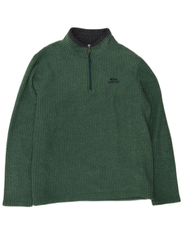 Maglione in pile da uomo con collo con zip Weird Fish XL verde poliestere