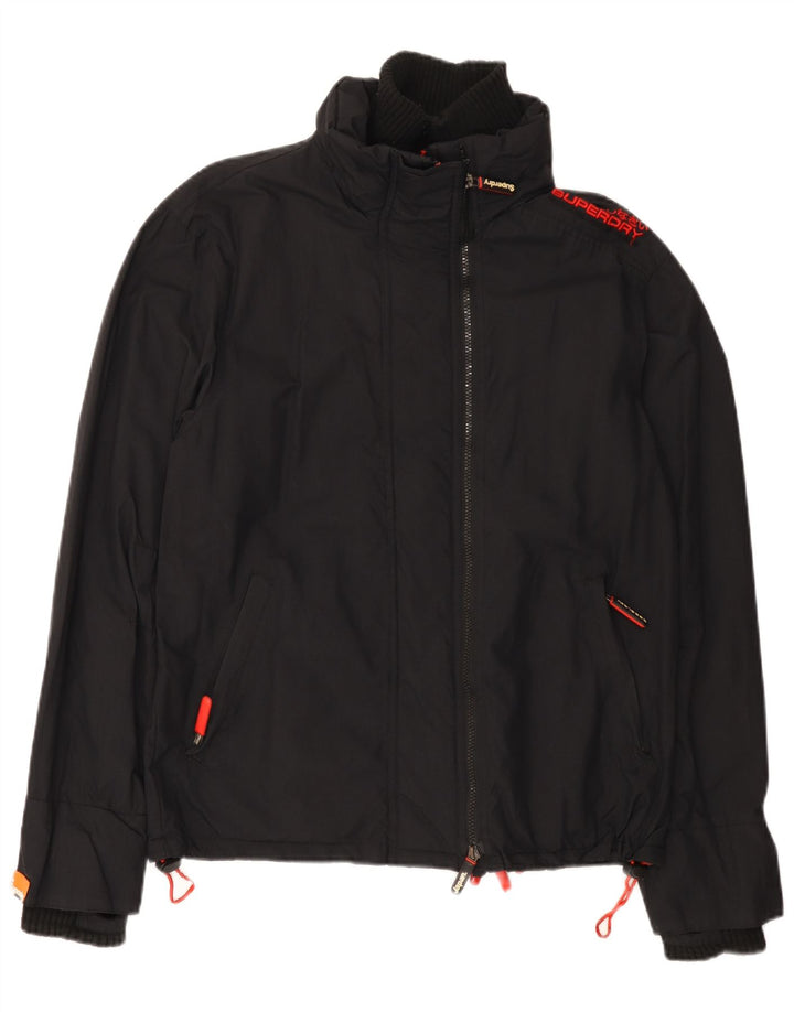 Giacca a vento grafica da donna Superdry Windcheater UK 16 grande nera