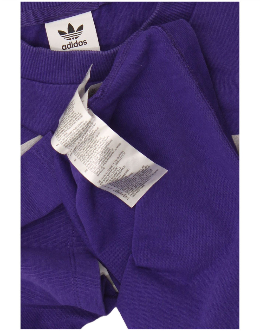 T-shirt grafica da uomo Adidas Top piccola in cotone viola